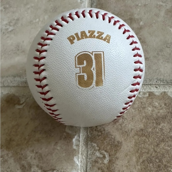 MLB Mike Piazza Mets 31 Stamped Replica Autograph Souvenir Baseball Steiner - Picture 4 of 7
